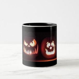 Caneca De Café Em Dois Tons Halloween Pumpkins