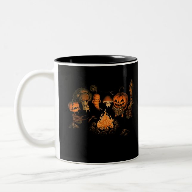 Caneca De Café Em Dois Tons Halloween Scary Design (Esquerda)