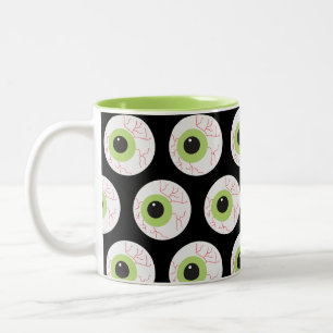 Caneca De Café Em Dois Tons Halloween Scary Eyeball