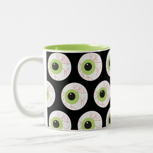 Caneca De Café Em Dois Tons Halloween Scary Eyeball (Esquerda)