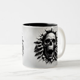 Caneca De Café Em Dois Tons Halloween Skeleton 3D Mug