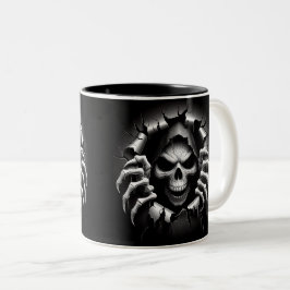 Caneca De Café Em Dois Tons Halloween Skeleton 3D Mug