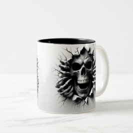 Caneca De Café Em Dois Tons Halloween Skeleton 3D Mug