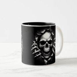 Caneca De Café Em Dois Tons Halloween Skeleton 3D Mug