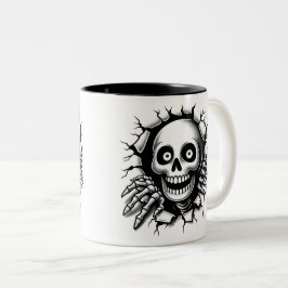 Caneca De Café Em Dois Tons Halloween Skeleton 3D Mug