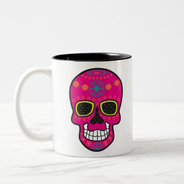Caneca De Café Em Dois Tons Halloween skull (Esquerda)
