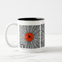 Caneca De Café Em Dois Tons Halloween Spider Web