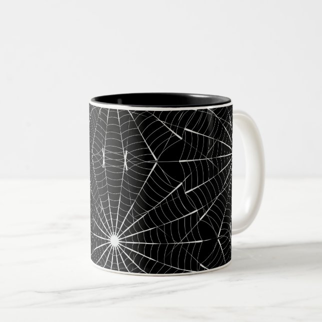 Caneca De Café Em Dois Tons Halloween Spider Webs Coffee Mug (Frente Esquerda)
