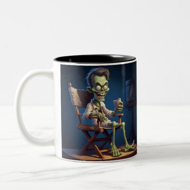CANECA DE CAFÉ EM DOIS TONS HALLOWEGHOST ZOMBIE SCARY MUG (Esquerda)