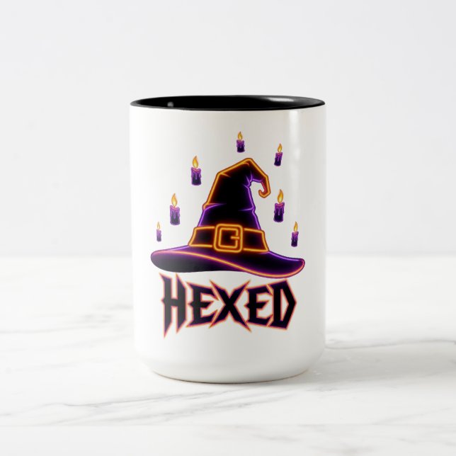 Caneca De Café Em Dois Tons Hallowen Hexo (Centro)