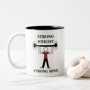 Caneca De Café Em Dois Tons Halterofilismo Halterofilista Fisiculturista