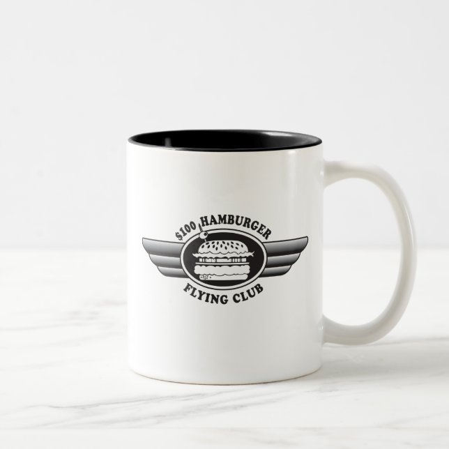 Caneca De Café Em Dois Tons Hambúrger de 100 Dólares - Clube Voador (Direita)