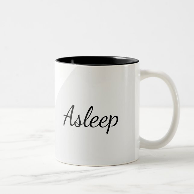 Caneca De Café Em Dois Tons HAMbWG - Mug de Café - Acordar/Dormir (Direita)