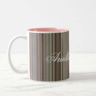 Caneca De Café Em Dois Tons HAMbyWG - Mug de Café - Stripes Mauve