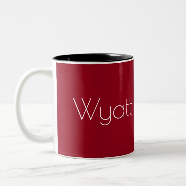 Caneca De Café Em Dois Tons HAMbyWG - Mug Personalizável - Vermelho (Esquerda)
