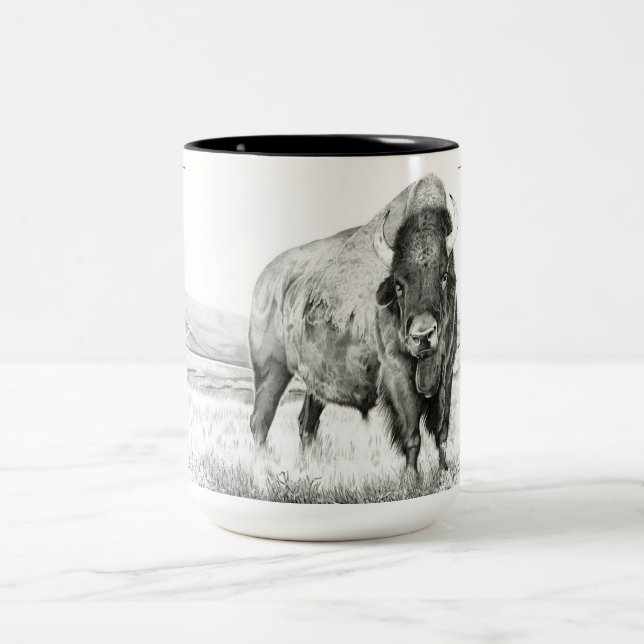 Caneca De Café Em Dois Tons Hamilton ~ American Bison (Centro)