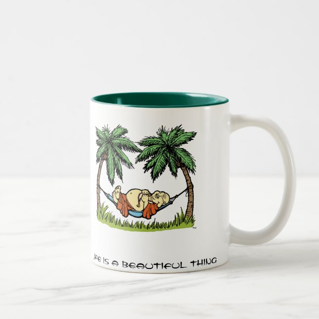 Caneca De Café Em Dois Tons Hammock de Buddha (Direita)