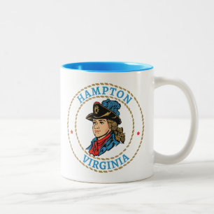 Caneca De Café Em Dois Tons Hampton Virginia Colonial