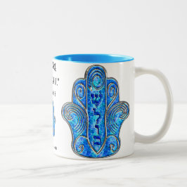 Caneca De Café Em Dois Tons Hamsa pacífico (Mug)