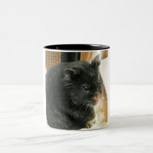 Caneca De Café Em Dois Tons Hamster preto