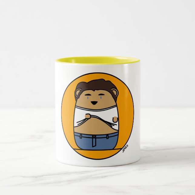 Caneca De Café Em Dois Tons Hamster XY de Croquepisco Kyle (Centro)
