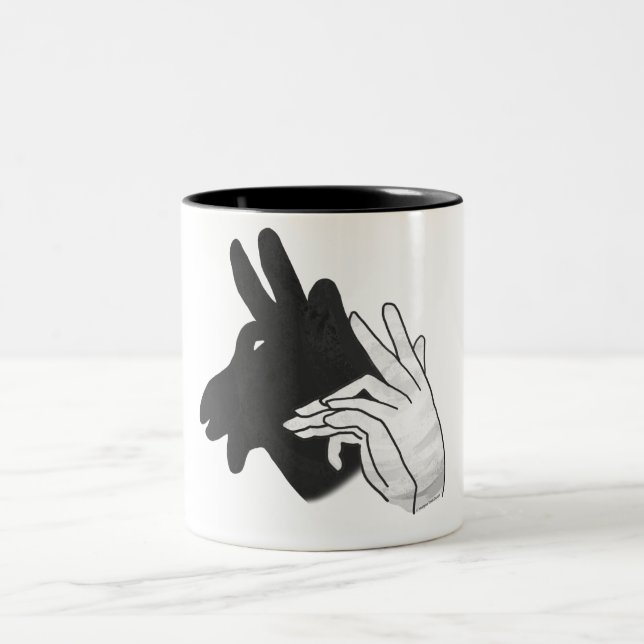 Caneca De Café Em Dois Tons Hand Silhouette Billy Goat (Centro)