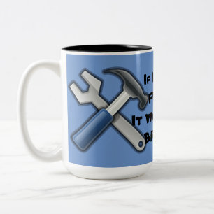 Caneca De Café Em Dois Tons Handyman Tools Hammer e Wrench Mug
