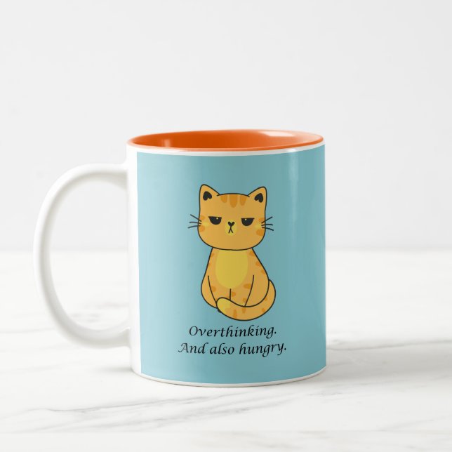 Caneca De Café Em Dois Tons Hangry Cat (Esquerda)