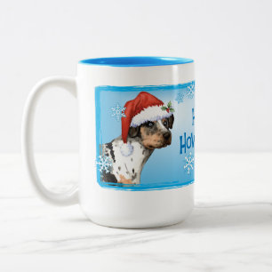 Caneca De Café Em Dois Tons Happy Howliday Catahoula