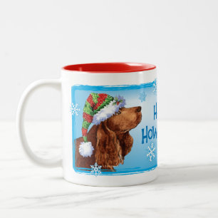 Caneca De Café Em Dois Tons Happy Howlidays Field Spaniel Coffee Mug De Dois T