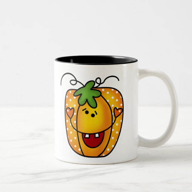 Caneca De Café Em Dois Tons Happy Jack O Lanterna (Direita)
