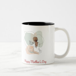 Caneca De Café Em Dois Tons Happy Mother's Day