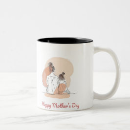 Caneca De Café Em Dois Tons Happy Mother's Day