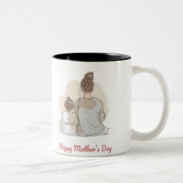 Caneca De Café Em Dois Tons Happy Mother's Day