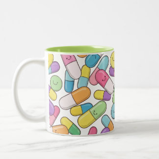 Caneca De Café Em Dois Tons Happy Pills - Mug (Lime)