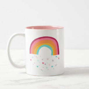 Caneca De Café Em Dois Tons Happy Rainbow Magic