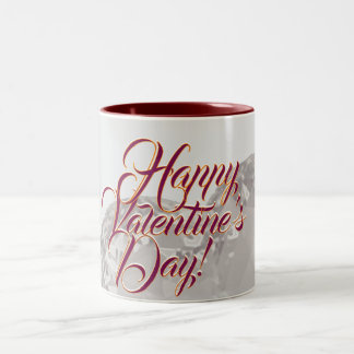 Caneca De Café Em Dois Tons Happy Valentine's Day Mug