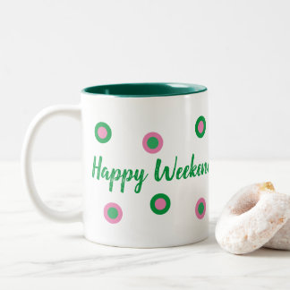Caneca De Café Em Dois Tons Happy Weekend