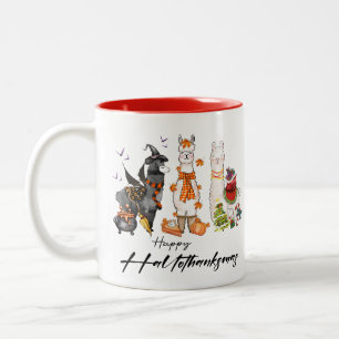 CANECA DE CAFÉ EM DOIS TONS HAPPYHALLOTHANKSMAS MUG