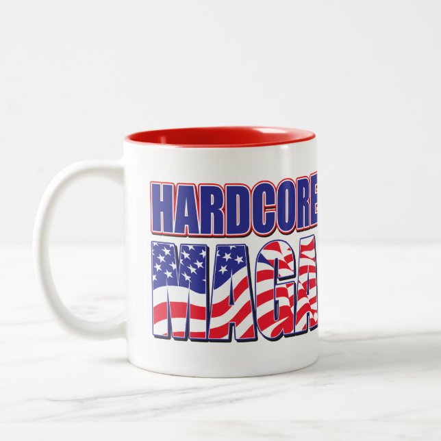 Caneca De Café Em Dois Tons Hardcore MAGA (Esquerda)