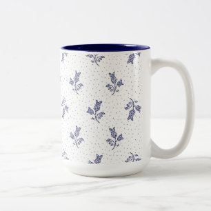 Caneca De Café Em Dois Tons Harebells minúsculos - luz húngara da arte popular