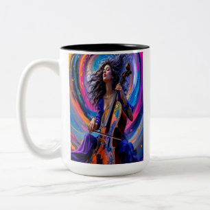 Caneca De Café Em Dois Tons Harmonia a cores