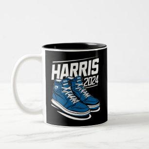 Caneca De Café Em Dois Tons Harris 24 Votem Presidente Kamala Eleitores