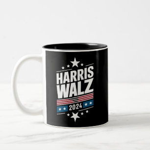 Caneca De Café Em Dois Tons Harris Waltz 2024 Kamala Harris Tim Waltz 2024