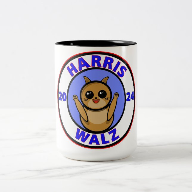 Caneca De Café Em Dois Tons Harris Walz 2024 (Centro)