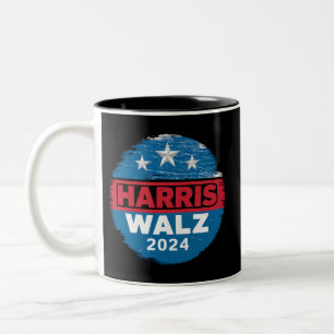 Caneca De Café Em Dois Tons Harris Walz 2024 Eleição Kamala Harris Tim Waltz