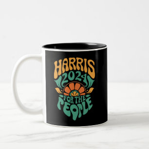 Caneca De Café Em Dois Tons Harris Walz 2024 Presidente eleitoral Kamala Harri