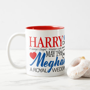 Caneca De Café Em Dois Tons Harry & casamento de Meghan, o 19 de maio de 2018