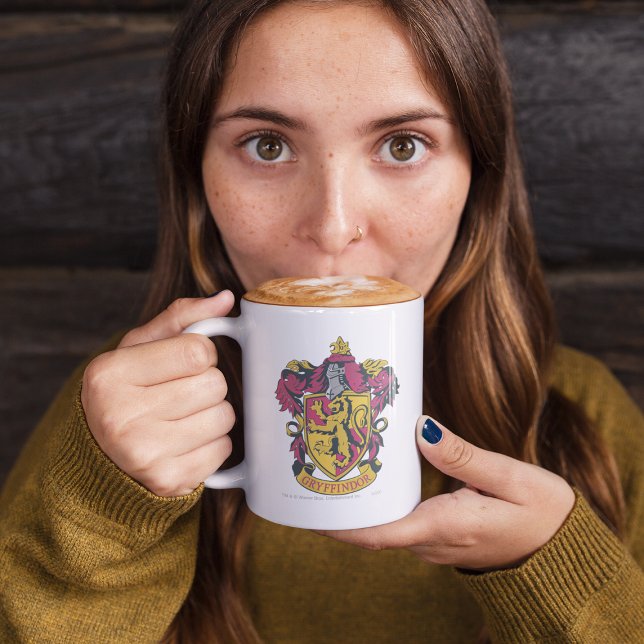 Caneca De Café Em Dois Tons Harry Potter | Gryffindor House Crest (Criador carregado)