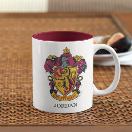 Caneca De Café Em Dois Tons Harry Potter Personalizado | Brasão da Casa Gryffi